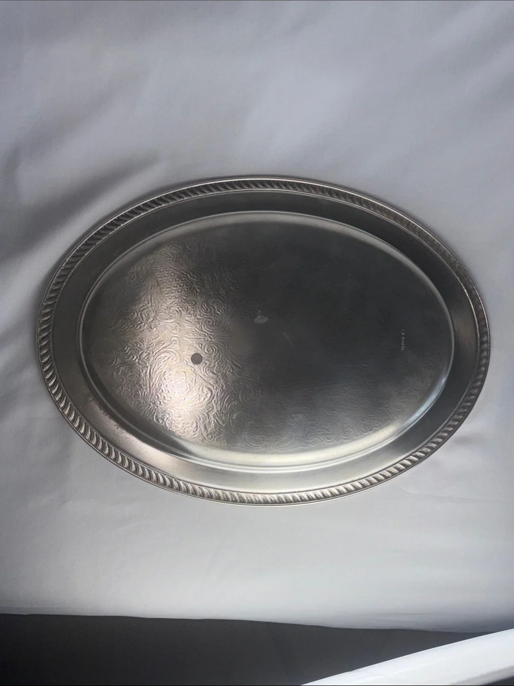 VNTG Silver Tray Serving Platter - F.B. Rogers 16” Silver Plated - Picture 3 of 13
